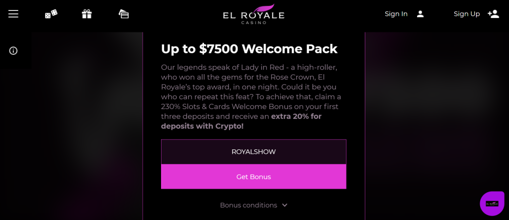 El Royale Casino Bonus 2025 3